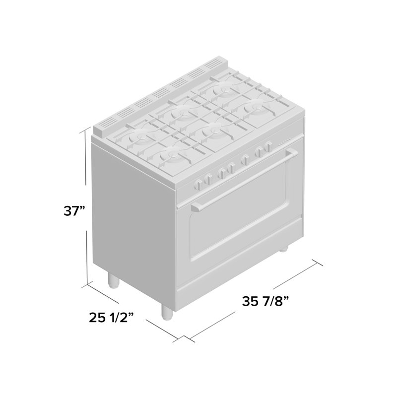 Verona Prestige 36" 4 Cubic Feet Dual Fuel Freestanding Convection